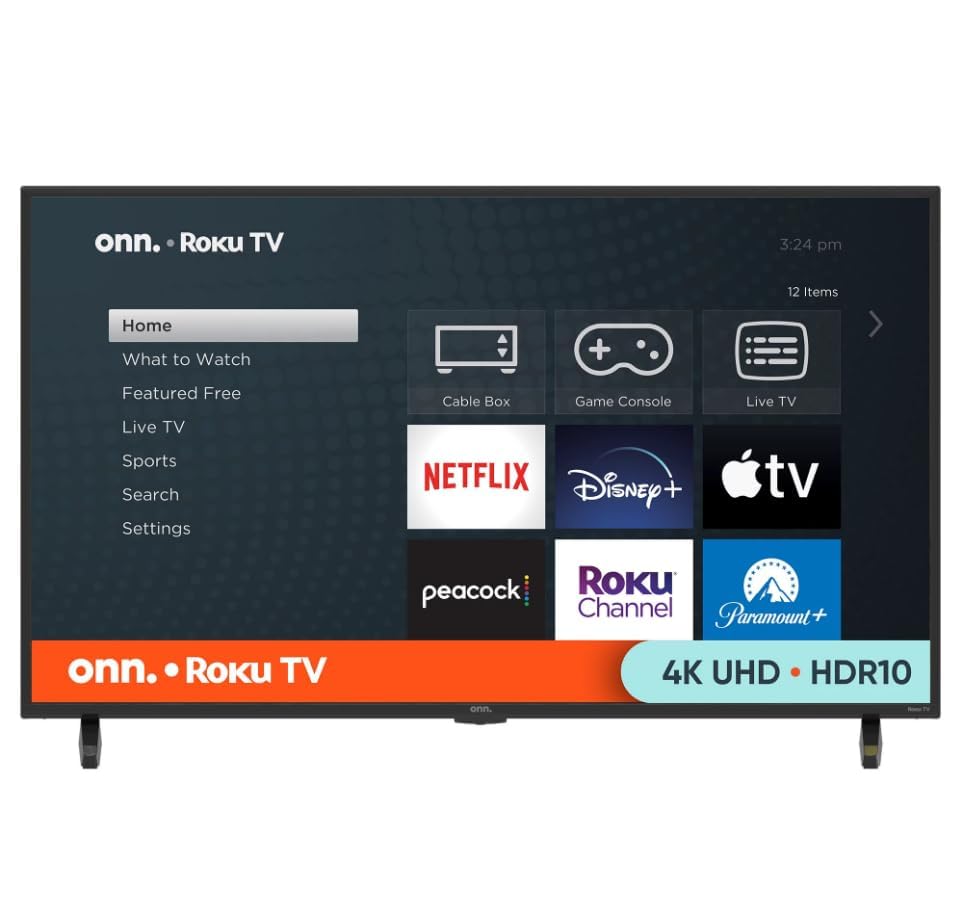 ONN 32-inch Roku Smart TV LED + Free Wall Mount with Wi-Fi Connectivity and Mobile App | Flat Screen TV Compatible with Apple Home Kit | Alexa and