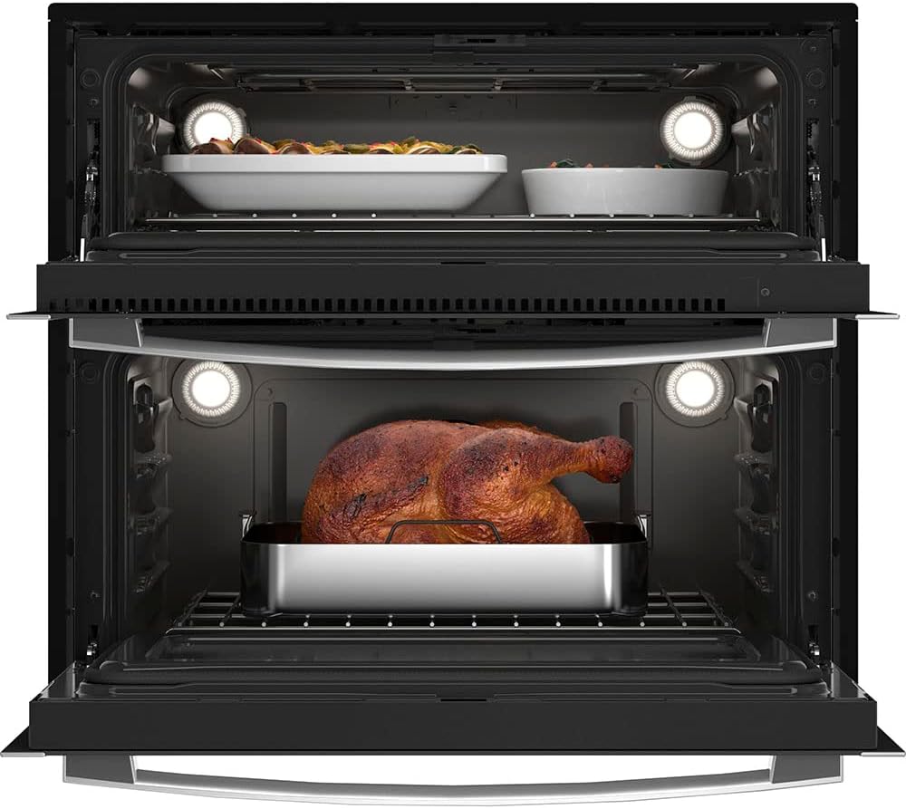GE Profile PTS9200SNSS 30" Built-in Twin Flex Convection Wall Oven with 5 cu. ft. Capacity WiFi Connect and True European Convection with Direct Air