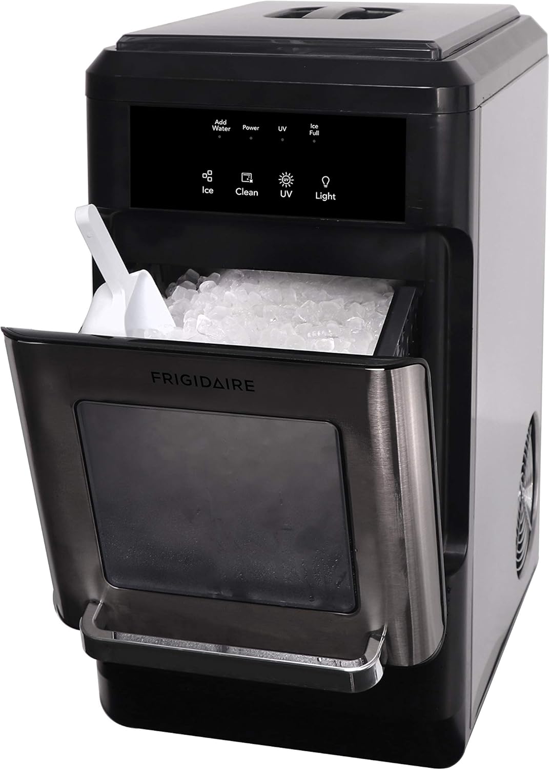 Frigidaire EFIC235-AMZ Countertop Crunchy Chewable Nugget Ice Maker, 44lbs per day, Self Cleaning Function