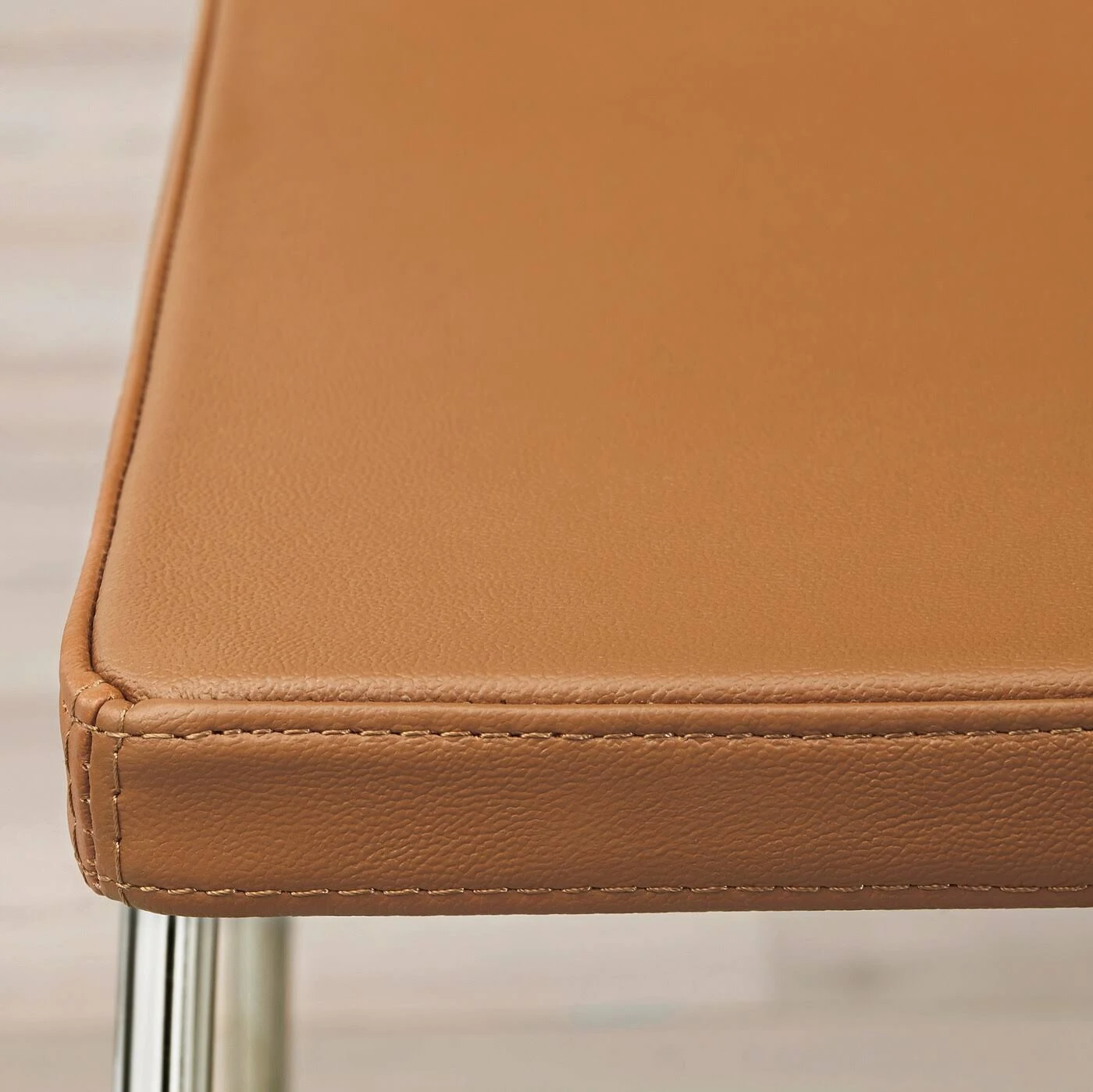 IKEA - Bernhard Chair, Chrome plated/Mjuk Golden Brown, Tested for: 243 lb