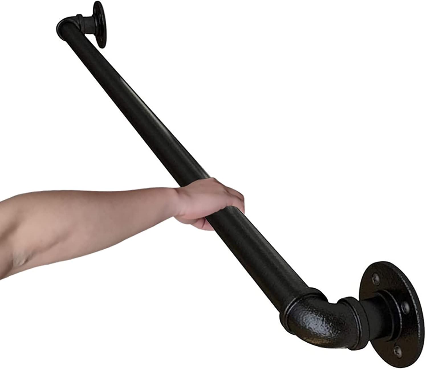 KaBenGo Hand Railings for Stairs Metal Pipe Staircase Handrail Wall Mount Decoration Rail for Outdoor & Indoor Steps Baluster Complete Kit/Easy to