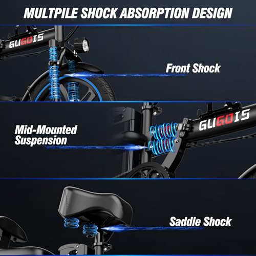 2 Seater Electric Bike for Adults,Mini Bike 500/750 Motor,28MPH,48V/15AH Removable Battery,25-30Miles 16" Fat Tire Commuter Ebike