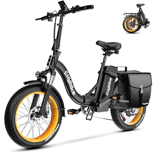 Folding Electric Bike for Adults with Peak 1000W Motor, 48V 20AH Battery up to 30MPH 80 Miles, 20" Fat Tire All Terrain Ebike