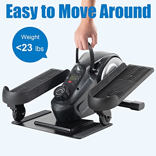 Davcreator Under Desk Bike Pedal Exerciser, Foot Peddler Exerciser with Magnetic Adjustable Resistance, Sitting Mini Exercise Bike for Home Workout