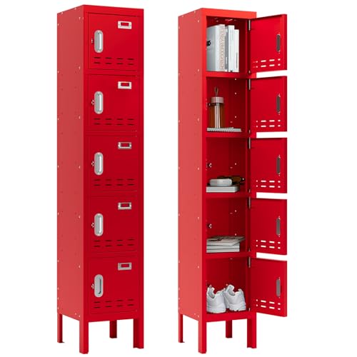 Metal Cabinet Home Office Storage,Lockers,Lockable Employees Metal Locker with Door,54" Height Steel Locker,Lockable Steel Locker for Gym,School,Home