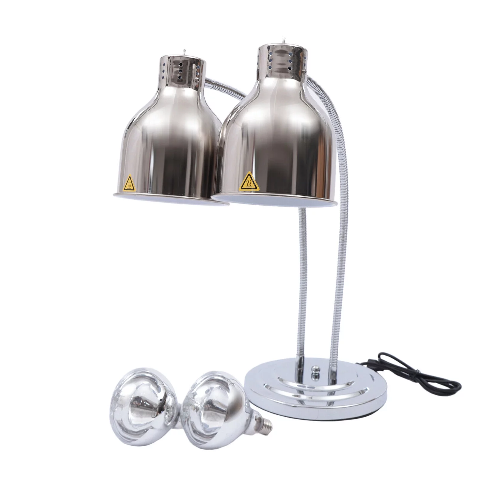 YIYIBYUS Food Heat Lamp Double Head Infrared Light Buffet Food Warmer for Commercial Cafeterias Catering