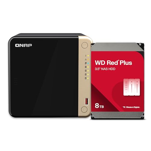 QNAP TS-464-8G-US 4 Bay High-Performance Desktop NAS with Intel Celeron Quad-core Processor