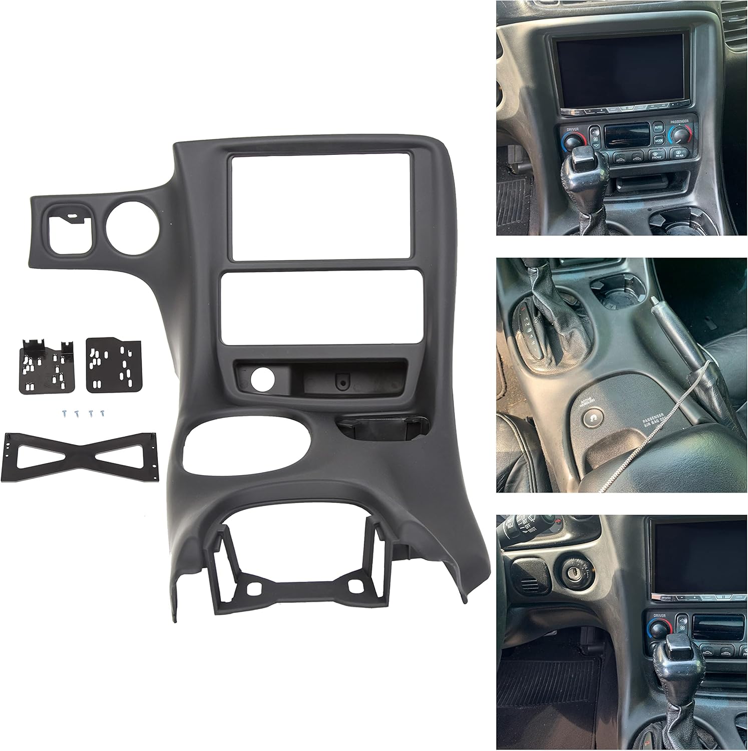 ECOTRIC Double Din Stereo Dash Installation Kit for 1997-2004 Chevrolet Corvette C5
