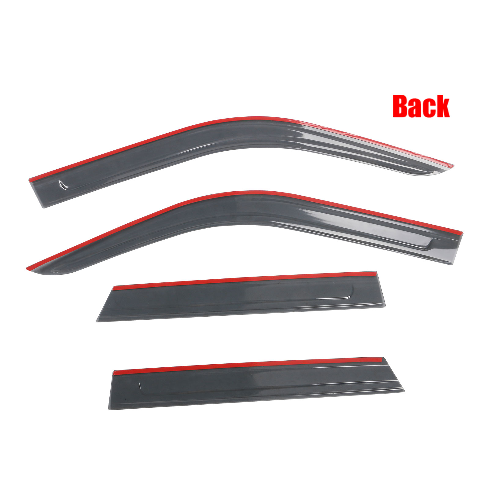 Ikon Motorsports Window Visors Compatible With 2021-2024 Ford Bronco Sport, Factory Style Sun Rain Guard Acrylic Black Vent Shade Deflector 4PCS