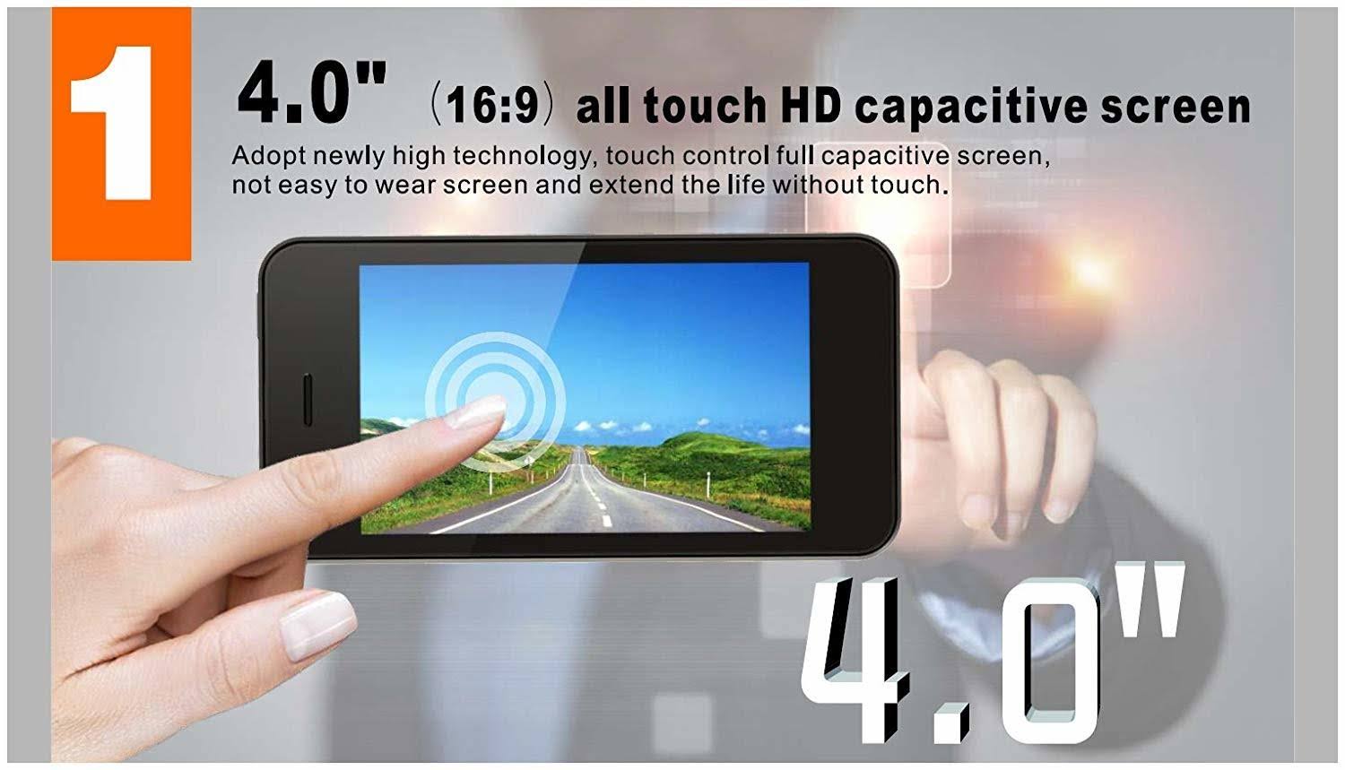 Black Box TZ1 4.0 inch Touch Screen Dash Camera - 170 Wide Angle 6G Lens - Thinnest Full HD 1080p Car Video Recorder with 2.0 Ap