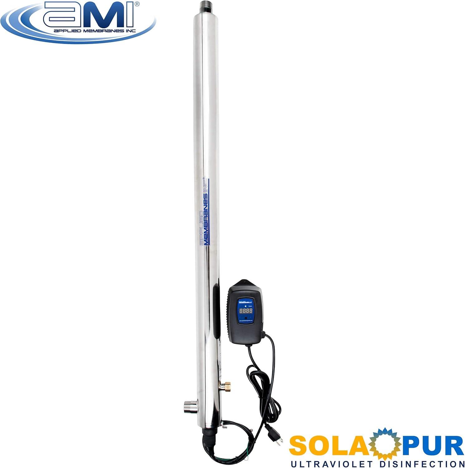 APPLIED MEMBRANES INC. Solapur Whole House Ultraviolet Water Purifier UV Sterilizer for Point of Entry Drinking Water Purification | 15 GPM | Helios