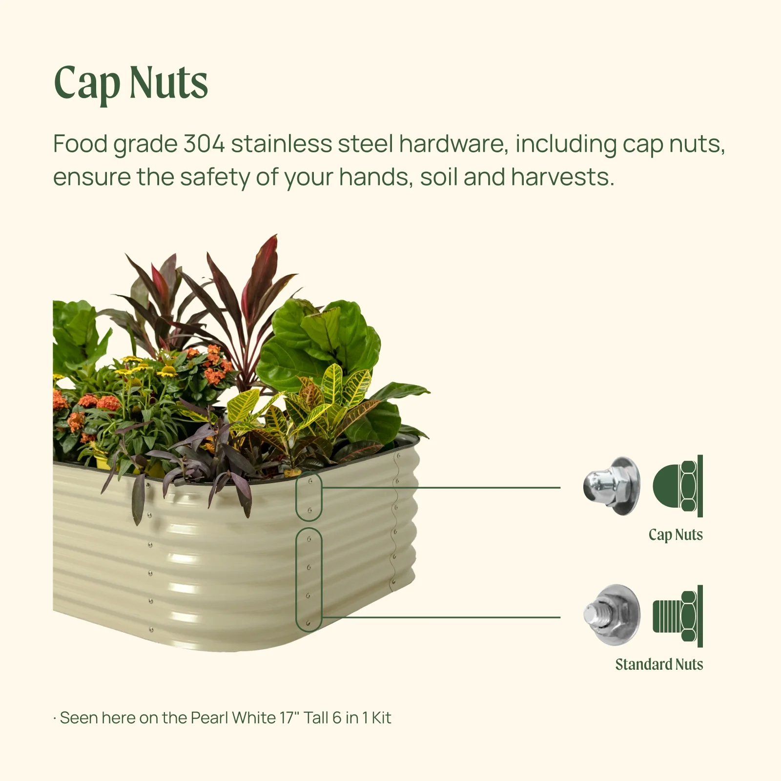 Vego Garden 17" 10 in 1 9.5 ftx2.5 ft / 8 ft x 4 ft Modular Metal Raised Gardening Bed Olive Green