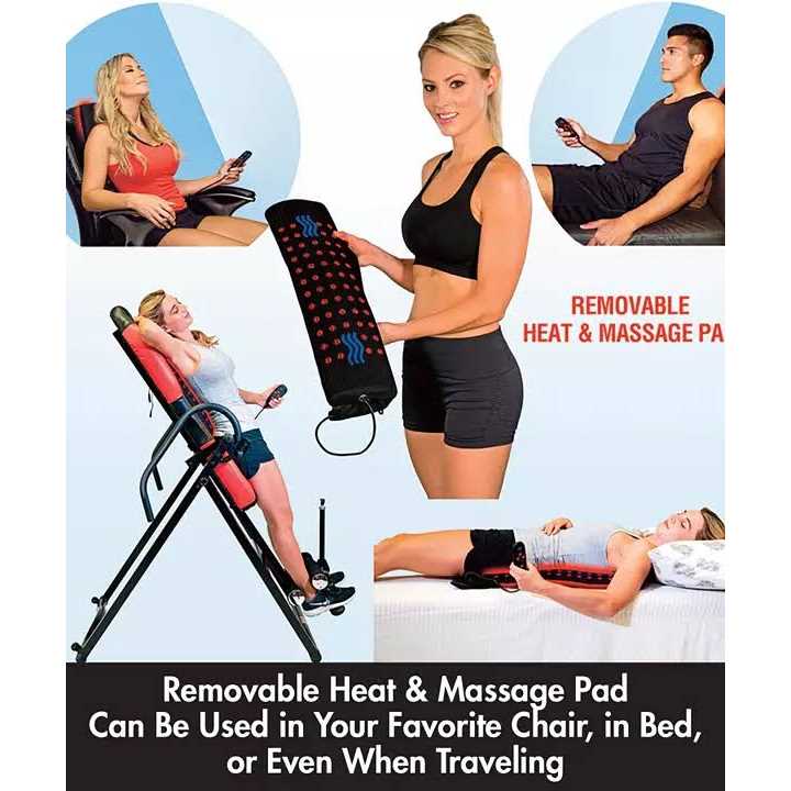 Health Gear Deluxe Heat and Vibration Massage Inversion Table - Sports Supplies Online Store