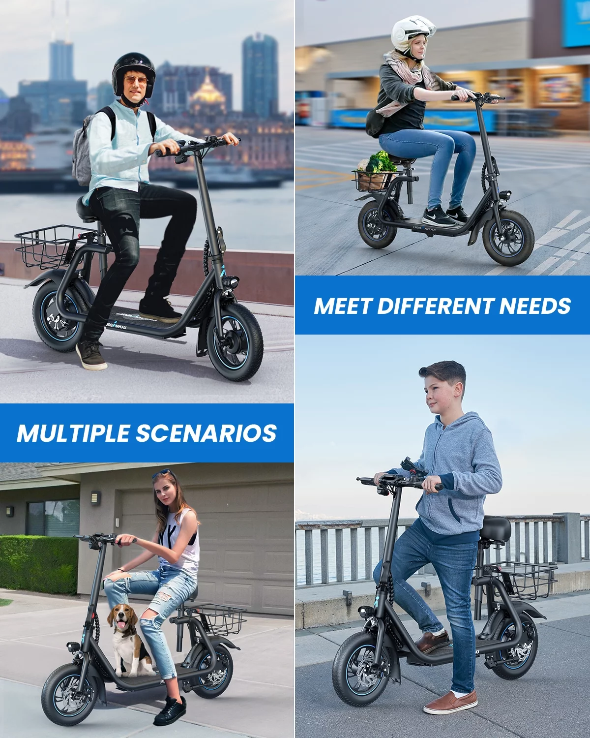 Mihover 450W 36V Foldable Electric Scooters Bike
