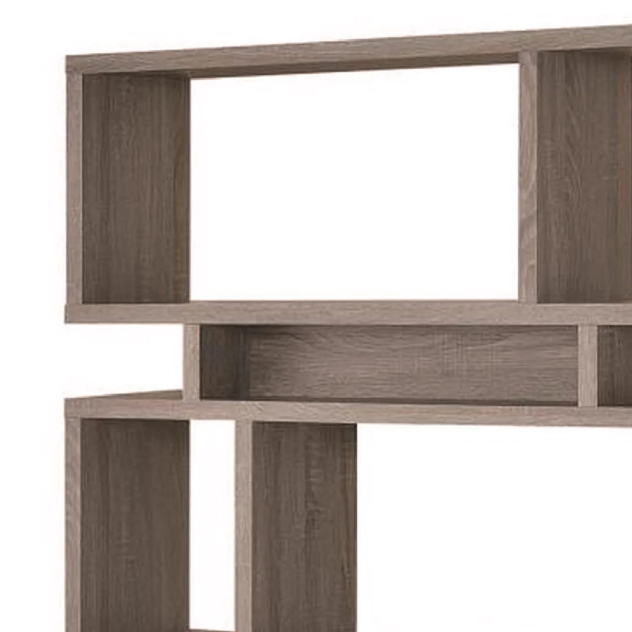 Reid 3-tier Geometric Bookcase Weathered Grey