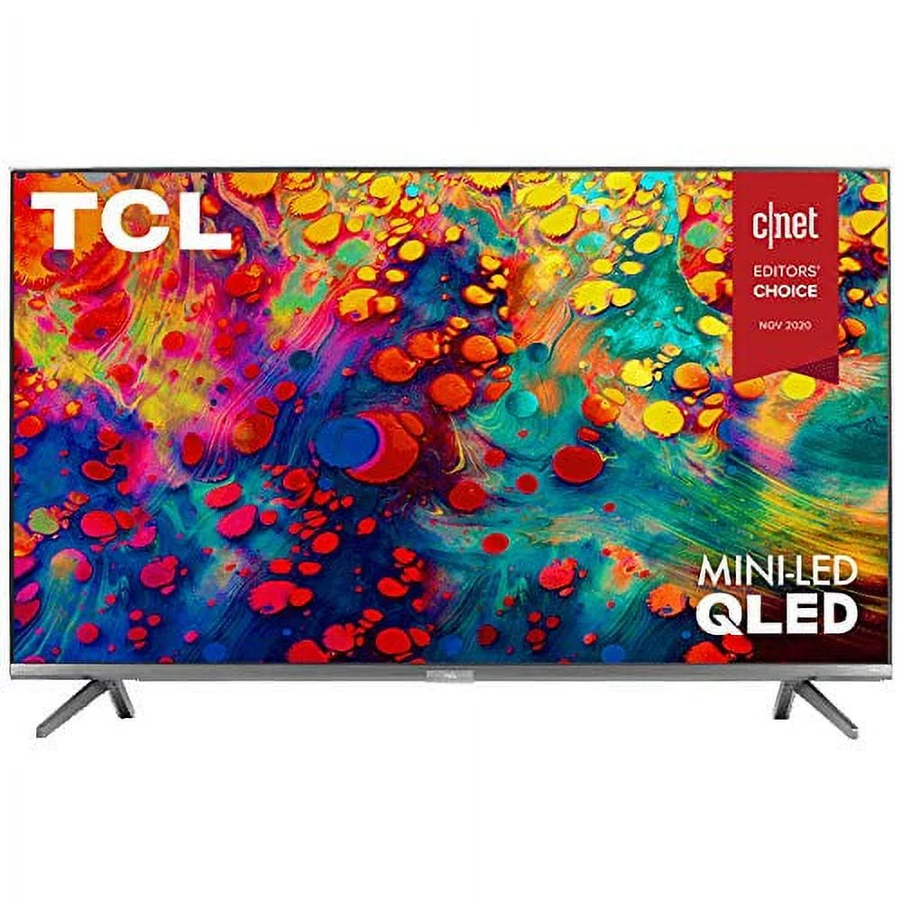 TCL 55R635 55 inch 6-Series 4K QLED Dolby Vision HDR Roku Smart TV Bundle with 1 Year Extended Protection Plan