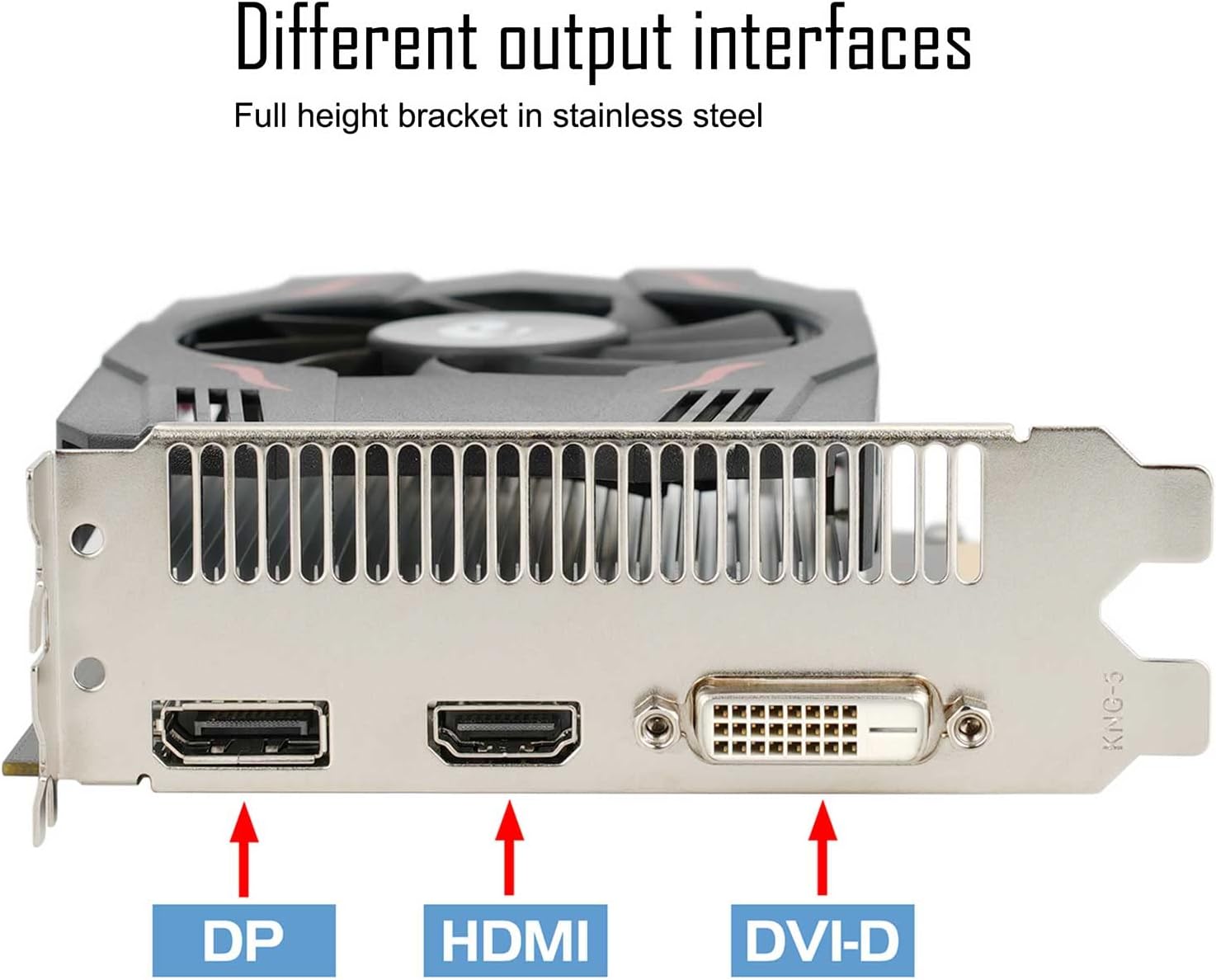 SAPLOS Radeon RX 550 Graphics Card, 4GB, GDDR5, 128-Bit, DisplayPort/DVI-D/HDMI, Video Card for PC Gaming, 4k@60Hz Output, Computer GPU