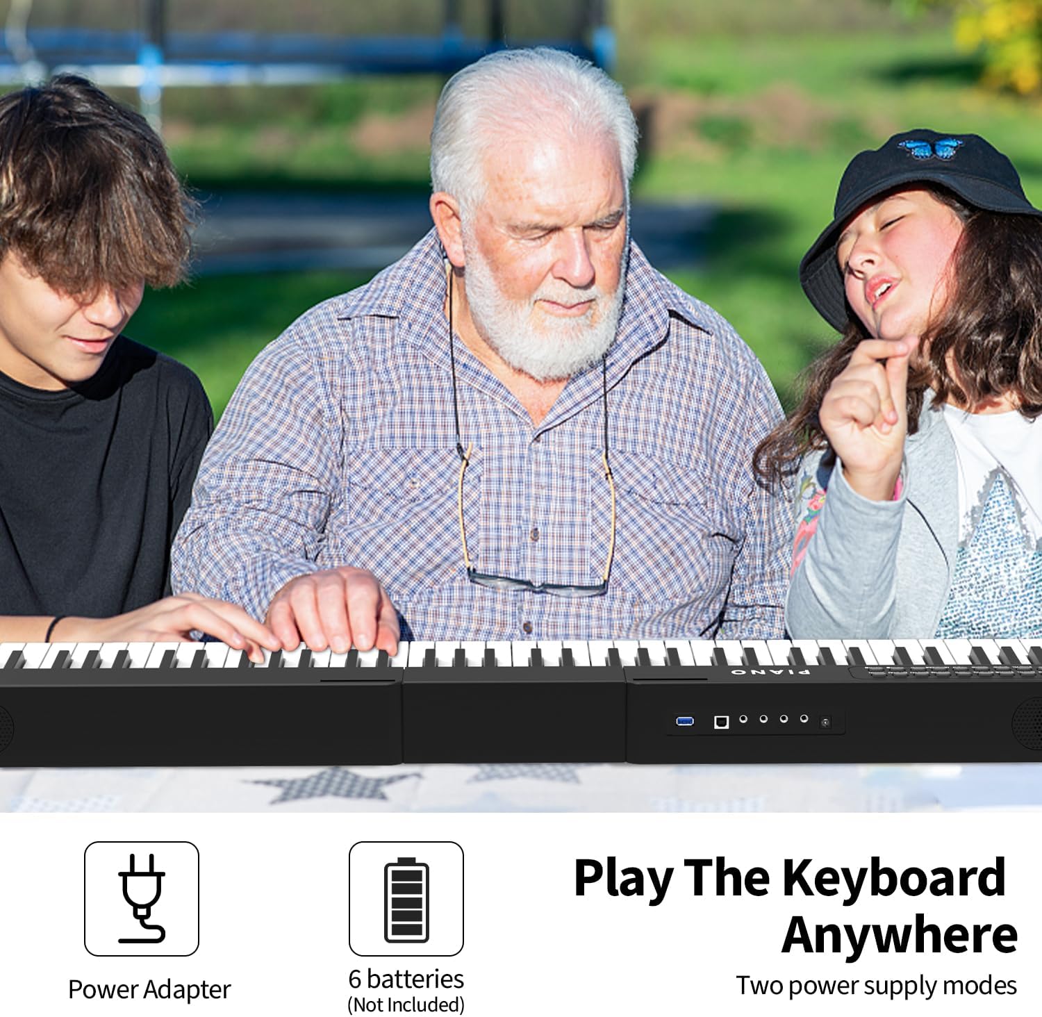 Digital Piano 88 Key Full Size Semi Weighted Electronic Keyboard Piano Set with Stand,Built-In Speakers,Electric Piano Keyboard with Sustain Pedal
