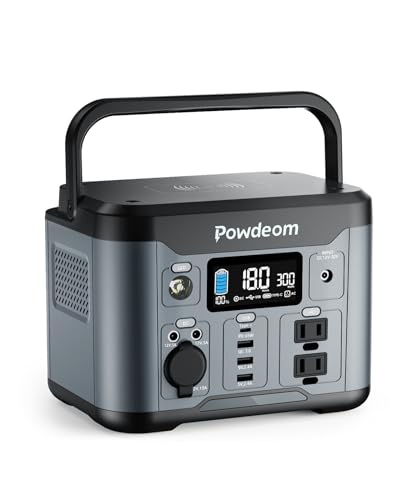 300W Portable Power Station, 296Wh Power Bank with AC Outlet, Solar Generator Laptop Charger, Battery Backup Power Supply for Camping, Outdoors