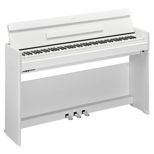 Yamaha Arius, 88-Key Weighted Action Digital Beginner and Intermediate Players, Dynamic Response, Grand Piano Sound, 3-Pedal Unit, Upright Design