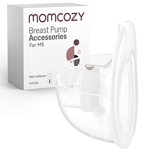 Momcozy M5 Hands-Free Wearable Breast Pump, Double-Sealed Flange for Baby-Like Comfort, 3 Modes & 9 Suction Levels, Portable Electric Pump – 24mm