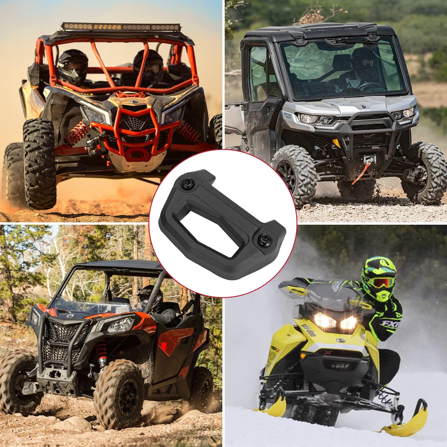HAKA TOUGH LinQ Cargo Base Kit Brackets with Hardware for Ski-Doo, Sea-Doo ,Can Am LinQ Adapter Accessories,Replace OEM # 860201806 (Pair)