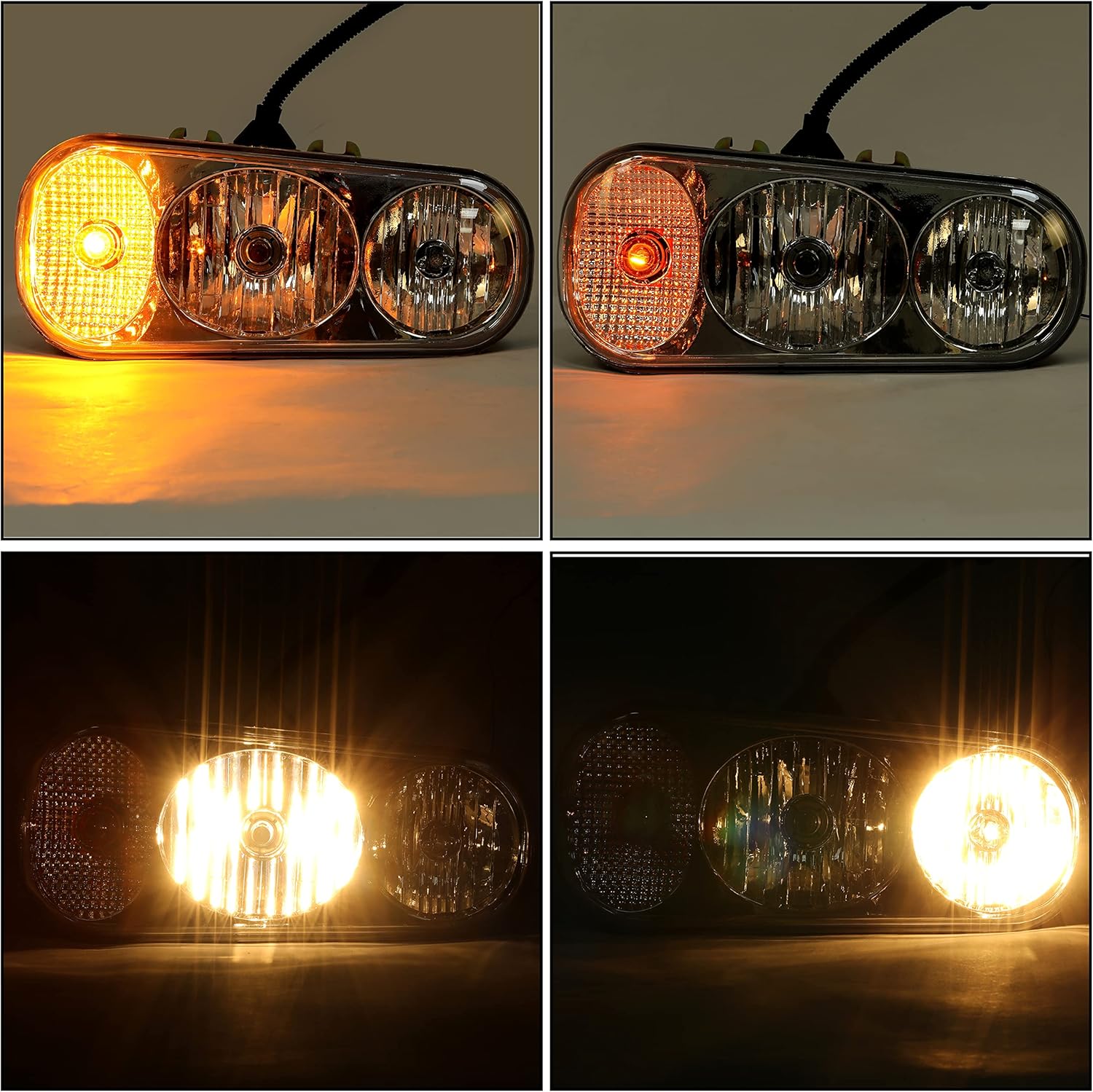 Universal Halogen Snow Plow Lights Kit for Boss Western Meyer Blizzard Curtis Snowdog