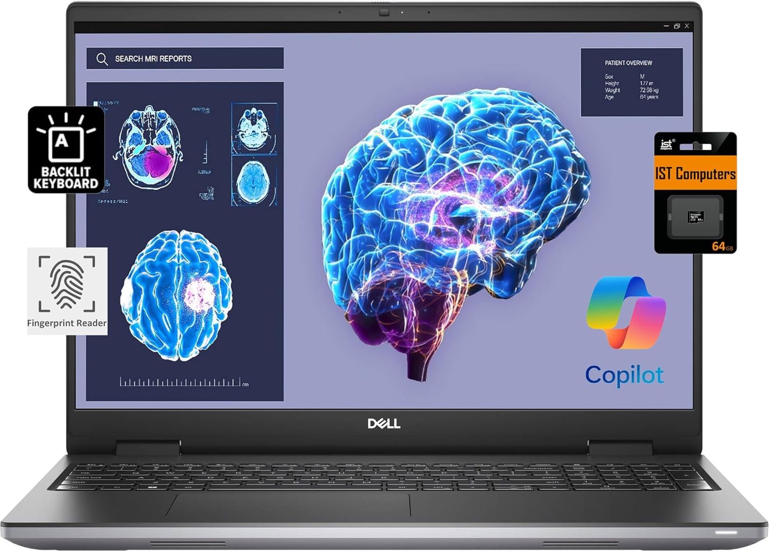 DELL Precision 7000 7670 Mobile Workstation (NVIDIA RTX A2000 8GB GPU, 16" FHD+, Intel 16-Core i9-12950HX, 64GB DDR5, 1TB SSD) Laptop for Business