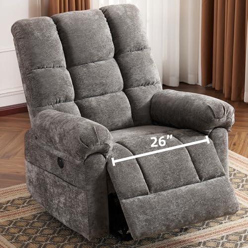 Oversized Power Lift Recliner Chair with Massage and Heat for Elderly, 26" Extra Wide Lift Chair for Big and Tall