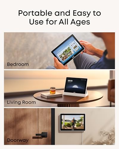 eufy Security eufy Smart Display E10, Smart Home Hub, 8" Control Panel, Compatible Devices, Four Views on One Screen, Instant Door Alerts