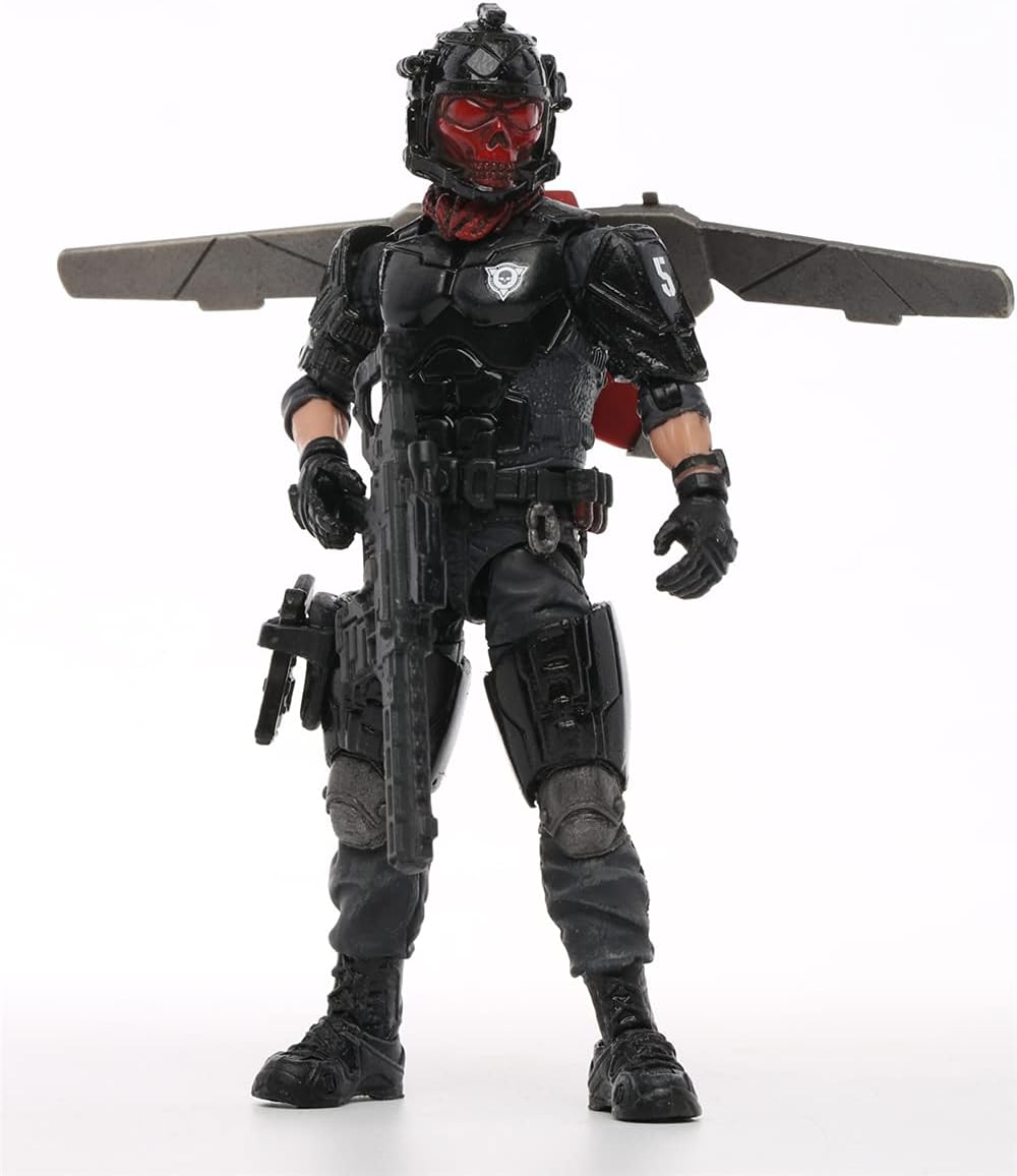 HiPlay JoyToy 1/18 Scale Science-Fiction Action Figures Full Set-Battle for The Stars Series-Saluk Flame Dragon Cavalry (Crimson)