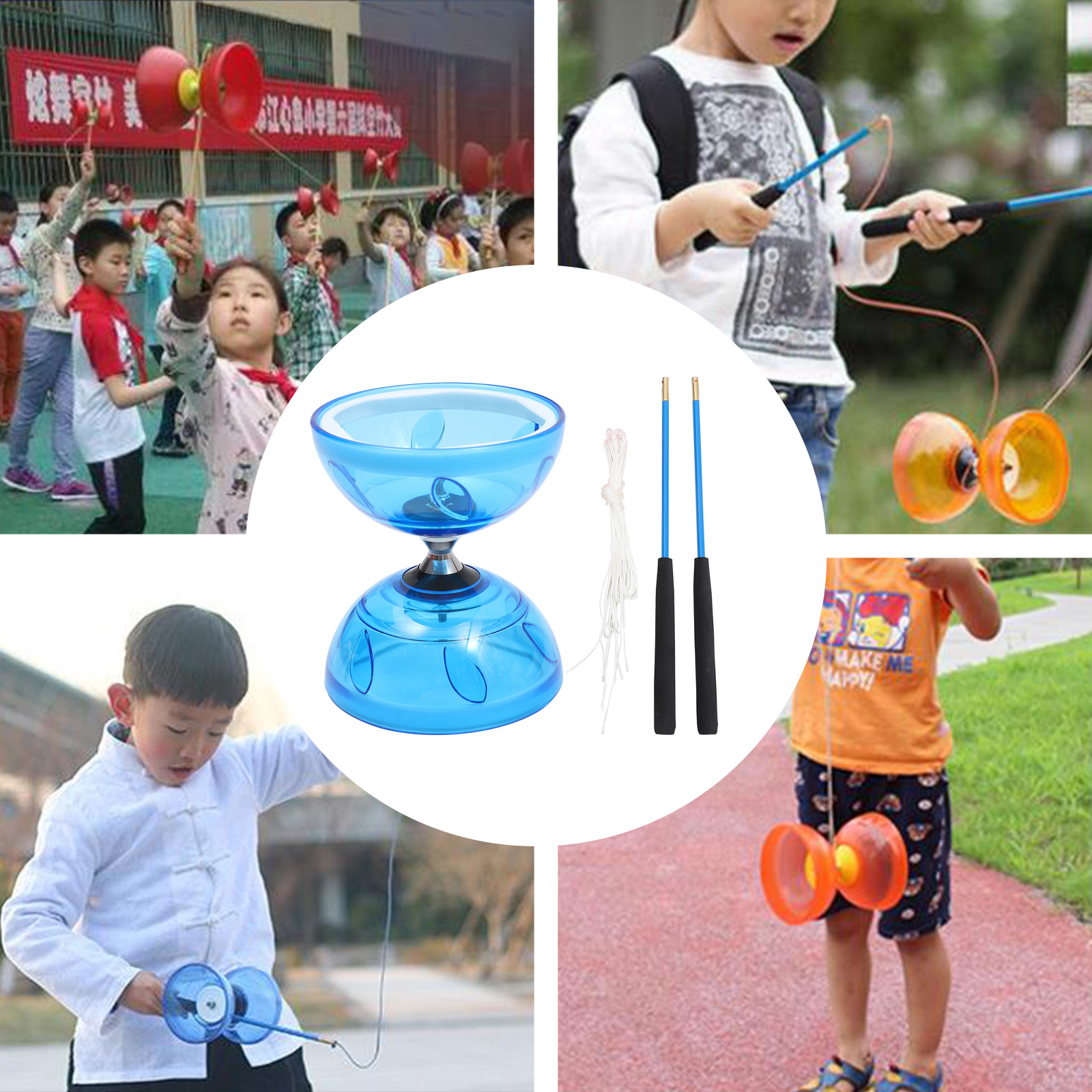 1 Set Chinese Yoyo Diabolo Toy Professional Juggling Diabolos Yoyo Kids Elderly Toy