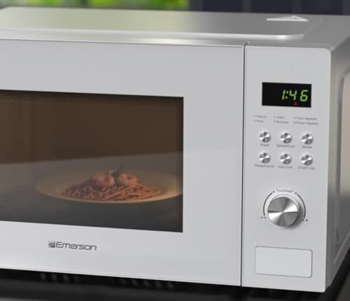 Emerson Countertop Microwave Oven with Removable Glass Turntable with Child Safe Lock