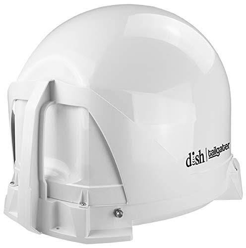 King Dt4450 Dish Tailgater Satellite TV Antenna Bundle W/Dish Wally HD Receiver u0026 Cables