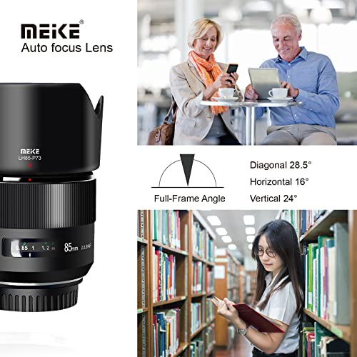 Meike 85mm F1.8 Full Frame Auto Focus Medium-Telephoto Portrait Lens Compatible with Canon EOS EF Mount Digital SLR Cameras 5D Mark IV 6D Mark II