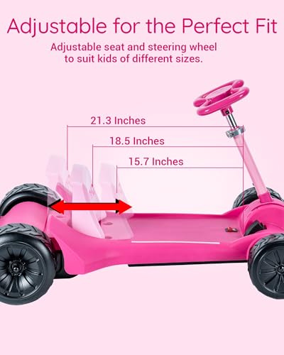 Droyd Zypster Electric Go Kart for Kids, 25V Lithium Ion Battery w/Dual 50W Brushed DC Motor Up to 3-6 Mph, Adjustable Height and Seat