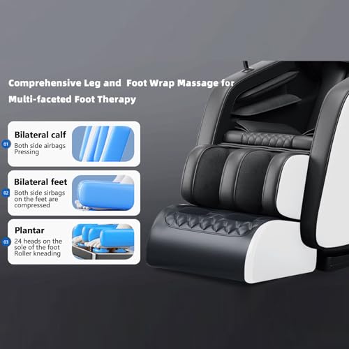 Massage Chair Full Body with Heat, Zero Gravity Shiatsu Massage Chair Recliner with & 5 Auto Modes, Foot Massage, Waist Back Heating