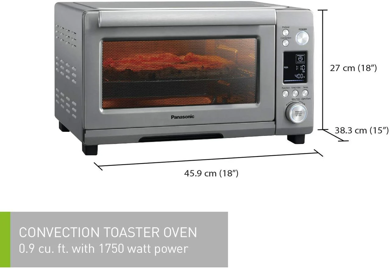 Panasonic 0.9 cu.ft. Instant Heat Convection Toaster Oven with Double Infrared and Metal Heater | NBG251