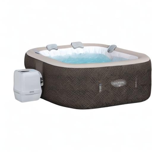 Bestway SaluSpa Hawaii EnergySense Smart Luxe AirJet Inflatable Hot Tub Spa (71" x 71" x 26") | Features LED Lights and App-Control | Fits Up to 4-6