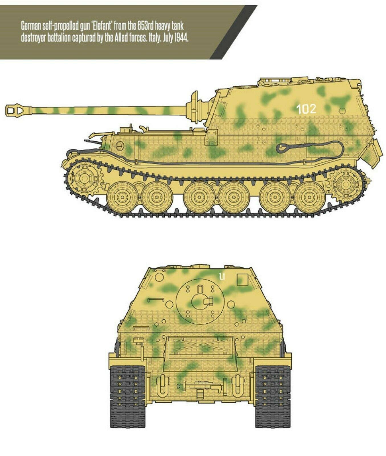 Academy 13537 German Elefant Sd.Kfz.184 Tank Plastic Hobby Model Kit