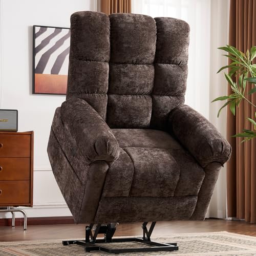 Oversized Power Lift Recliner Chair with Massage and Heat for Elderly, 26" Extra Wide Lift Chair for Big and Tall