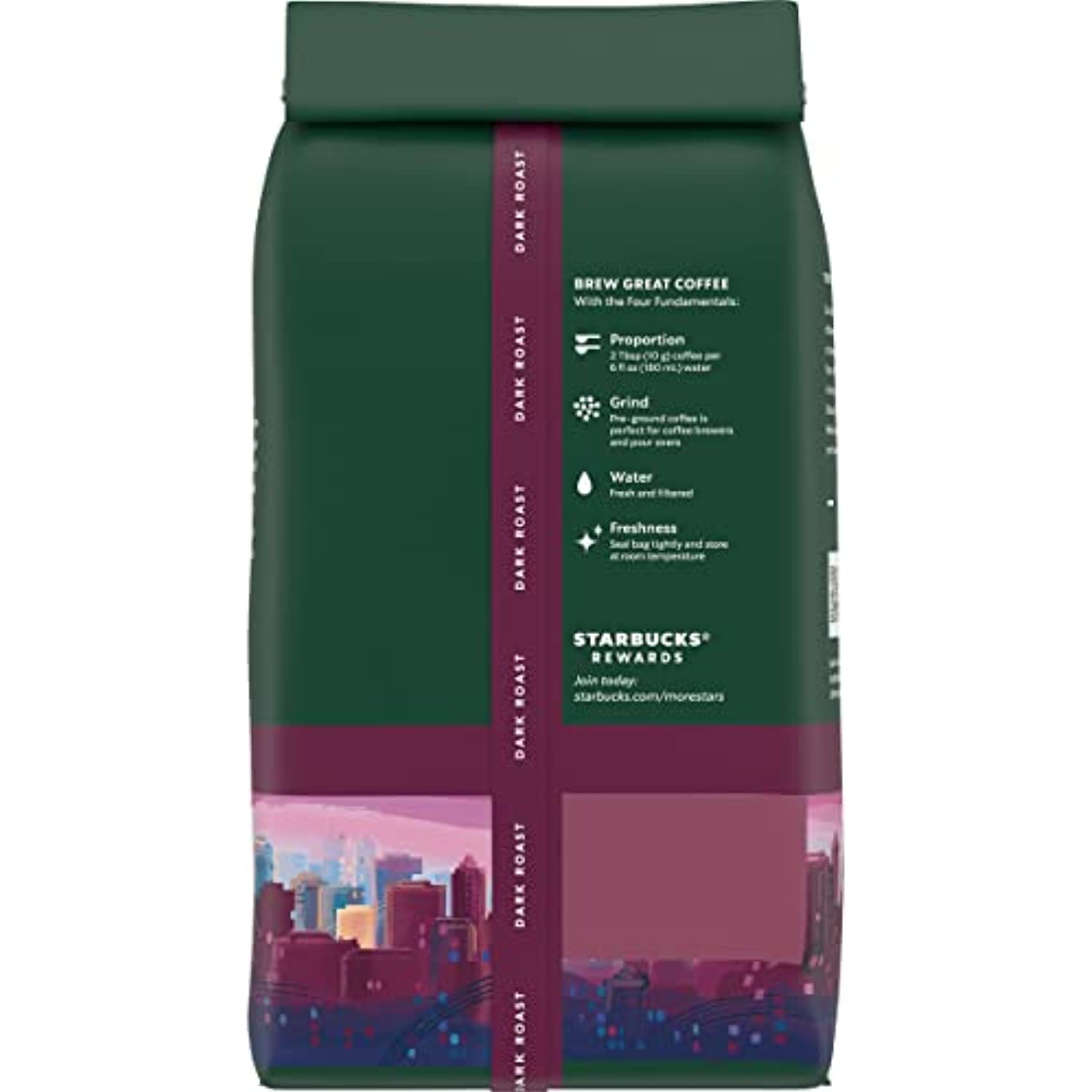 Starbucks Ground Coffee, Morning Joe, Dark Roast Coffee, Notes Of Baking Chocolate & Dried Fruit, Ground 100% Arabica Coffee, 12-Ounce Bag (Pack Of 3)