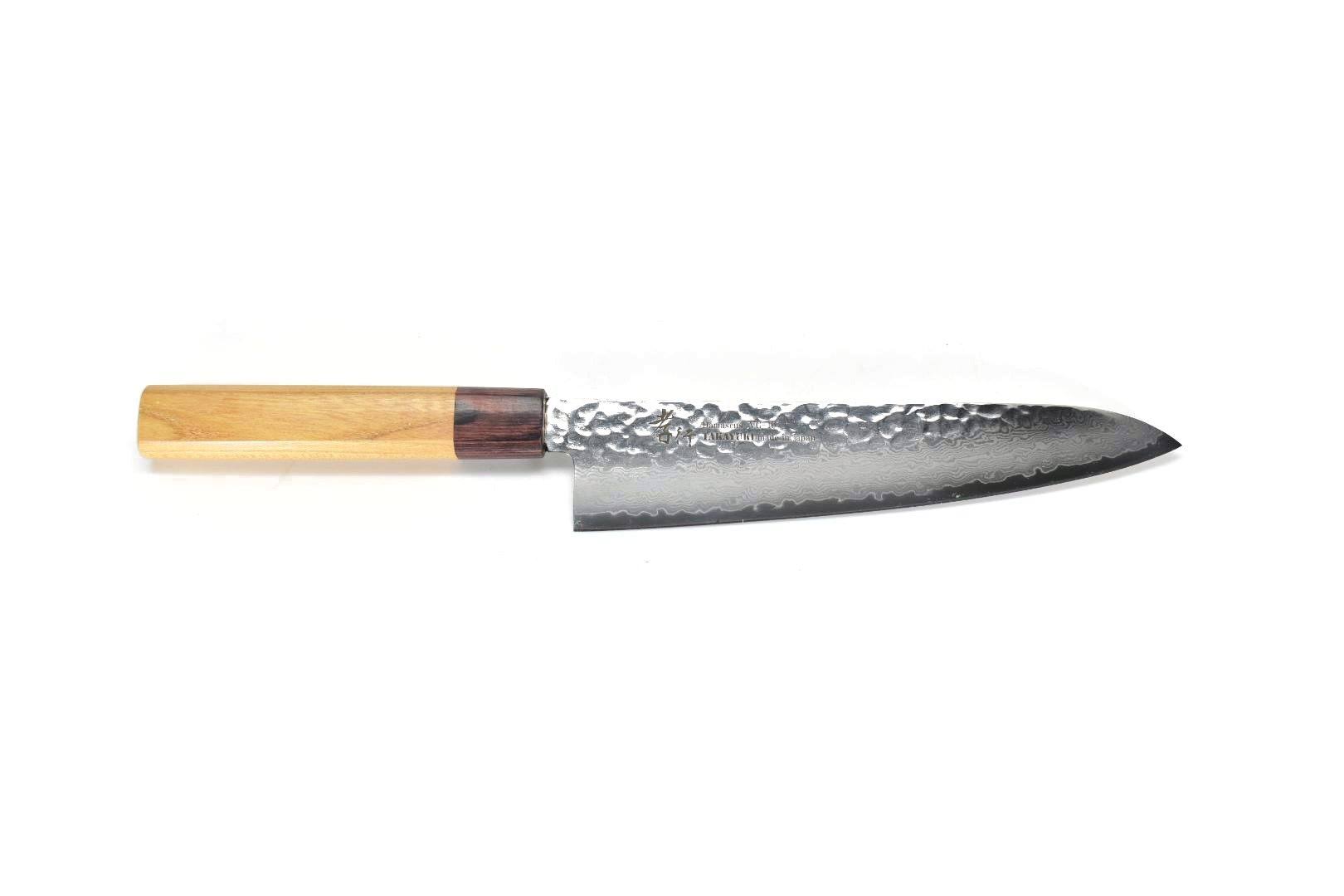 Sakai Takayuki VG10 33 Layer Damascus Gyuto Japanese Knife 210mm Keyaki (Japanese Elm) Handle