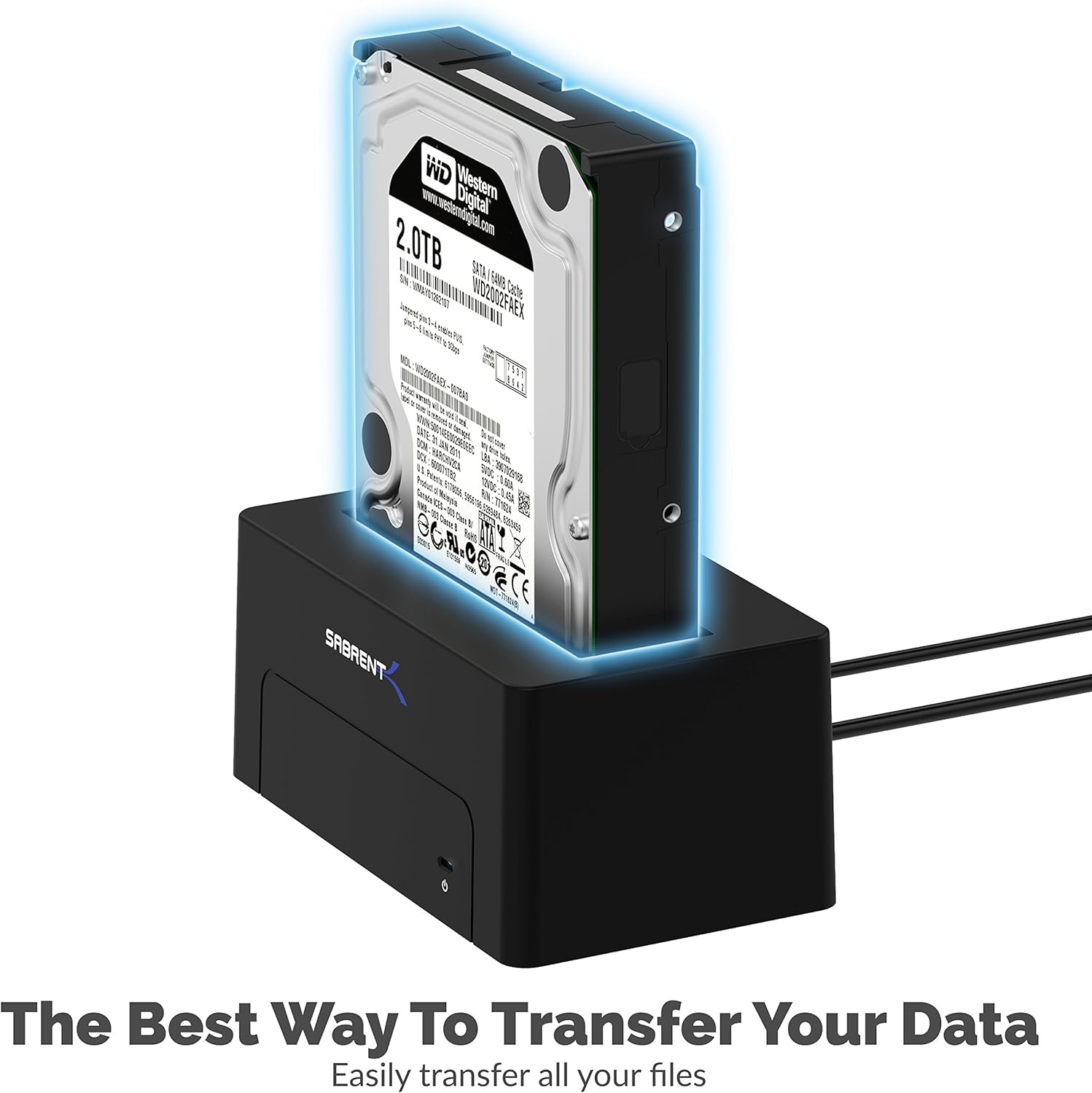 Sabrent USB 3.1 to SATA External Hard Drive Docking Station for 2.5 or 3.5in HDD