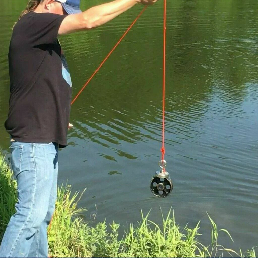 Fishing Magnet Kit 350LBS - 1300LBS Upto 1300 lbs Pull Force Strong Neodymium + Rope + Carabiner (500 LBS) - Curated Treasures Market