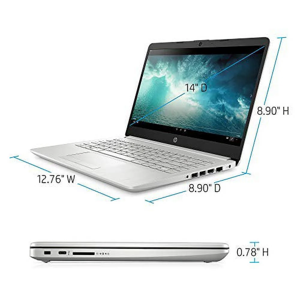 HP 14" Home and Business Laptop Ryzen 3-3250U, 16GB RAM, 256GB M.2 SSD, Dual-Core up to 3.50 GHz, Vega 3 Graphics, RJ-45, USB-C, 4K Output HDMI