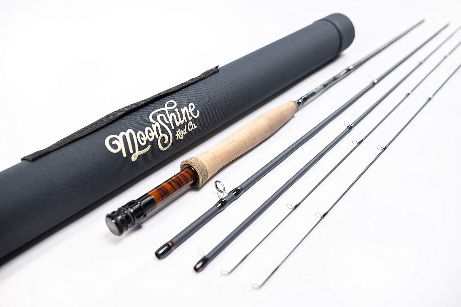 Moonshine Rod Co. Fly Fishing Rod Two Rod Tips Included, Carrying Case - The Vesper Series
