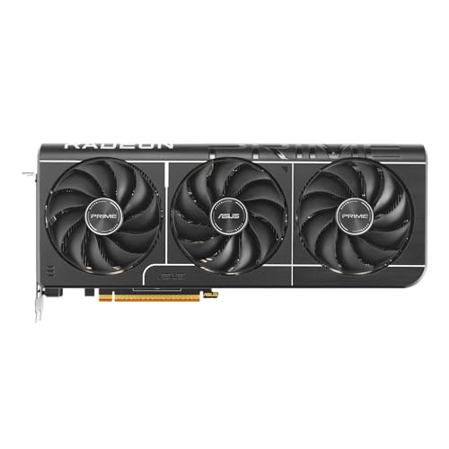 ASUS Prime Radeon™ RX 9070 XT OC Edition Graphics Card (PCIe 5.0, HDMI/DP 2.1, 2.5-Slot Design, axial-tech Fans, Dual Ball Fan Bearings, Dual BIOS