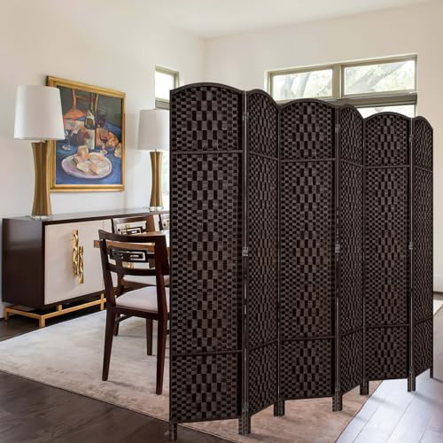 Room Divider, Room Dividers and Folding Privacy Screens, 16in Privacy Screen, 6 Panel Temporary Wall Partitions, 6ft Space Separation Panel Screen