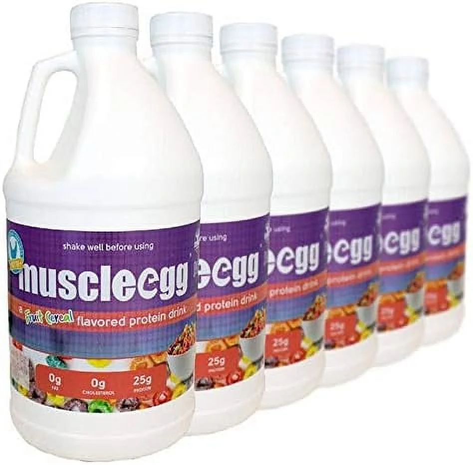 6 half-gallons fruit cereal liquid egg whites (cage-free)